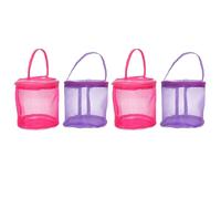 Healvian 4 Stück Häkelgarn Aufbewahrungstaschen Netzbeutel Klein 13X125cm Atmungsaktiv Tragbar für Strickzubehör und Wollknäuel