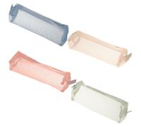 Healvian 4 Stück Mehrfarbige Kosmetiktasche aus Mesh Reisekosmetiktaschen Toilettenspeicherbeutel Reise-Badezimmer-Organizer Reise-Kosmetiktasche Make -up -Organisator Geldbörsen-Organizer