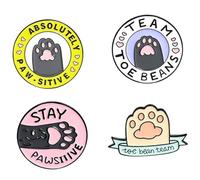 Healvian 4 Stück Teiliges Katzenpfoten broschen Niedliche Anstecknadeln für Schal Pullover Rucksack Modische Tierbroschen als Kleidungsschmuck Einfach zu Befestigen Geschenkidee für Damen