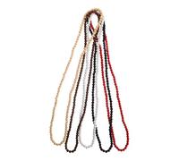 Healvian 5stücke Holzperlenkette Natur für Damen und Herren Afrikanischer Statement-schmuck aus Runden Holzperlen Rustikales Landhaus-design für Alltag und Partys