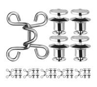 Healvian 6 Sätze Jeans Taillenspanner Knöpfe aus Robustem Legierungsstahl Verstellbare Hosenknöpfe zum Enger Machen Wiederverwendbar Nähen für Flexible Größenanpassung bei Jeans und Hosen