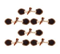 Healvian 6 Stück Knebelknöpfe mit PU Lederverschluss Vintage Mantelknöpfe für Damen und Herren Ersatz für Strickjacken Blazer und Pullover Nähzubehör für Retro Kleidung