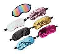 Healvian 7stücke Schlafaugenmasken Aus Pailletten Lichtdichte Augenmaske Für Schlaf Augenmasken Mit Glitzer-schimmer Schlafmaske Für Hause Oder Unterwegs Augenabdeckung Für Bessere