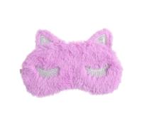 Healvian Flauschige Schlafmaske mit Einhorn Motiv Plüsch Nacht Augenbinde mit Atmungsaktivem Augenschutz und Elastischem Gummiband für Schlafen
