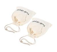 Healvian Haartrockner Organizer Tasche 2 Stück Groß Aus Baumwoll Canvas Mit Kordelzug Wasserabweisend Für Reisen Hotel Zuhause Haartrockner Aufbewahrungstasche Tragbar
