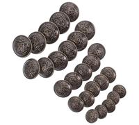 Healvian Messing Kleiderknöpfe 50 Stück Vintage Anzugschnallen in Verschiedenen Größen für Trachtenjacken und Blazer zum Annähen