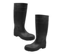 Healvian Regenstiefel für Herren mit Stahlkappe Kniehoch Rutschfeste Profilsohle Strapazierfähig Chemikalienbeständig Arbeitsschuh für Landwirtschaft und Reinigung