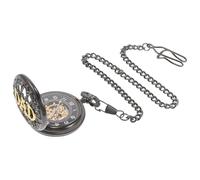 Healvian Retro Mechanische Taschenuhr für Herren mit Robustem Gehäuse und Kette Römische Ziffern Präzises Handaufzug-Mechanismus Langlebiges Vintage Geschenk für Vater und Besondere Anlässe