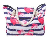 Healvian Strandtasche Damen Flamingo Tragetasche aus Stoff mit Großem Fassungsvermögen und Multifunktionalem Design für Freizeit und Urlaub Am Strand