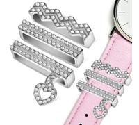 Healvian Uhrenarmband mit Einfachem Anbringen in Silber und Langer Lebensdauer 3 Stück aus Zinklegierung Modische für Damen für Smartwatch Armbänder