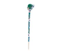 Healvian Vintage Haarnadeln Damen Chinesische Haarstab Antike Jade Imitat Haarschmuck für Chignon Grün Freizeit Partys