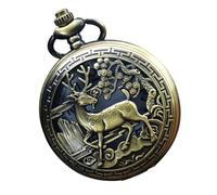 Healvian Vintage Taschenuhr Herren Metall Mit Deckel Kleine Retro Uhrpräzision Kratzfest Für Alltag Und Party