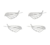 HEANUJJ Strass Haarspangen Geeignet zum Flechten und Pferdeschwanz 4 Stück-pack mit Engelsflügeln aus Legierung Seitliche Haarclips Elegantes Design für Mädchen