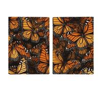 Heaps of Orange Reisepasshülle mit Monarch-Schmetterlingen, bedruckt, Reisepasshülle für Reisen, Reisepass, Kartenschutz, Brieftasche, RFID-blockierend, Leder-Kartenetui für Damen und Herren, viele,