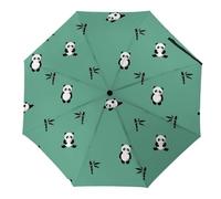 Hearda Regenschirm Manuell Öffnen, Karikatur Stil 3D Drucken Taschenschirm Sturmfest Wasserdicht Kompakt Sonnenschutz Reise Regenschirm für Damen Herren Kinder (Süß Panda)