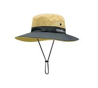 Hearda Sonnenhut Herren Damen UV Schutz Wanderhut Sommer Fischerhüte Fischerhut Trekking Gartenhut Faltbar SafariHut Anglerhut mit Kinnband Outdoor Buschhut Bucket Hat (55-60cm,Khaki)