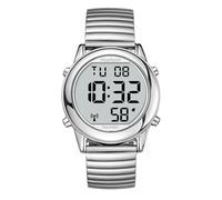 Hearkent Herren Sprechende Uhr Deutsch Ankündigung,Senioren Armbanduhr Sehbehinderte Uhren Blindenuhr,Große Digitale Funkuhr,Durchdachte Geschenke(Silber)