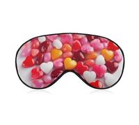 Heart Candy Augenmaske, seitliche Schlafmaske, leichte Augenbinde, Schlafmaske, Nasenpolster und Gummiband für Kinder, Frauen und Männer