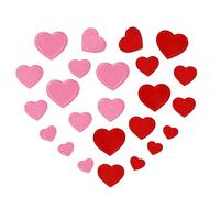 Heart Iron on Patches, 24 Stück Herzform Bügel Bestickte Flicken zum Aufbügeln Herz Bügelbilder Herzen Bügelflicken Mini Herz Stickerei Aufnäher Bügelpatches für Hut Jacke Jeans Rucksäcke DIY