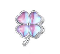 Heart-shaped Glass Bead Charm 925 Sterling Silver Charm Fits For Pandora Bracelet Necklace, BSC733