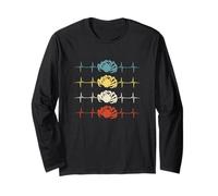 Heartbeat Pulse für Liebhaber des Alaska-Königskrabbenfischens Langarmshirt