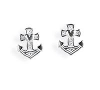 Heartbreaker Anker Ohrsstecker in Echtsilber/Kollektion Glaube & Liebe Hoffnung/Ohrringe aus 925 Sterlingsilber/Ohrstecker für Damen/LD GLH 21