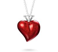 Heartbreaker Herz Anhänger mit Krone in Echtsilber | Kollektion Crown of my Heart | Großer Herzanhänger aus 925 Sterlingsilber | Eleganter Anhänger für Damen