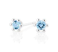 Heartbreaker "Crown of my Heart" Kronen-Ohrstecker I Aus 925 Sterling Silber mit blauem Topas I Nickelfreie Ohrringe mit Stein & inkl. Verpackung I In Goldschmiedequalität gefertigt I LD LP 29 TB