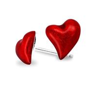 Heartbreaker rote Herz Ohrstecker aus Echtsilber | Kollektion Crown of my Heart | Ohrringe aus 925 Sterlingsilber | Herz Ohrringe für Damen | LD LP 23 RM