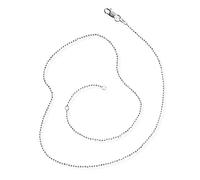 Heartbreaker Damen-Collier Ketten facettierte Kugelkette 925 Silber, 45 cm Zwischenöse bei 42 cm, 1,2 mm stark/HB 120 BCF