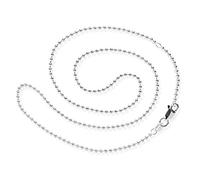 Heartbreaker Damen-Collier Ketten Kugelkette 925 Silber/Länge 55 cm mit Zwischenöse bei 50 cm / 1,8 mm stark/HB 180 BC-I