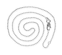 Heartbreaker Damen-Collier Ketten/Kugelkette 925 Silber rhodiniert/Länge 45 cm Zwischenöse bei 42 cm / 1,5 mm stark/HB 150 BC RH