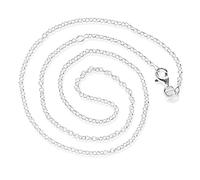 Heartbreaker Erbskette in Echtsilbe/Länge 40 cm, Ø 1 mm/Halskette aus 925 Sterlingsilber/Unisex Kette für Anhänger/HB LN 6040