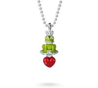 Heartbreaker "Froggy" Frosch-Anhänger klein I Edler Kettenanhänger aus 925 Sterling Silber I Nickelfreier Silber-Anhänger mit Muschelkernperle I In Goldschmiedequalität gefertigt I LD FG 34 GR