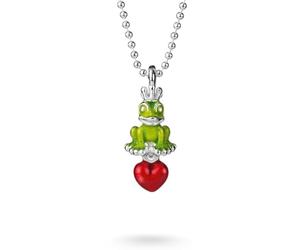 Heartbreaker "Froggy" Frosch-Anhänger klein I Edler Kettenanhänger aus 925 Sterling Silber I Nickelfreier Silber-Anhänger mit Muschelkernperle I In Goldschmiedequalität gefertigt I LD FG 34 GR