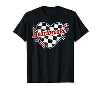 Heartbreaker Retro Kariertes Herz Valentinstag Hemd T-Shirt