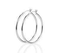 Heartbreaker "Style & Go" Creolen I Klassische Ohrringe für Einhänger aus hochwertigem 925 Sterling Silber I Durchmesser 40 mm I In Goldschmiedequalität gefertigt I LD MR 22