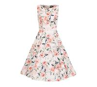 Hearts & roses London Swing Kleid Aurora Floral Retro Vintage Fit-N-Flare 50er, Größe:M