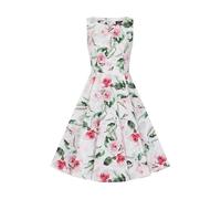 Hearts & roses London Swing Kleid Summer Floral Vintage Rockabilly Retro, Größe:L