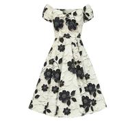 Hearts & roses London Swing Kleid Taylor Floral Vintage Retro Fit-N-Flare 50er, Größe:S