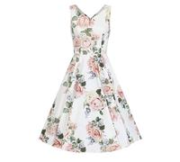 Hearts & roses London Swing Kleid Vera Floral Retro Vintage Fit-N-Flare 50er, Größe:XS