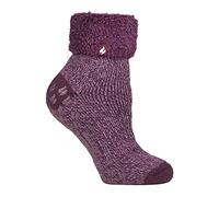HEAT HOLDERS - 1 Paar Bettsocken Damen Stoppersocken ABS Antirutsch Kuschelsocken Socken (Rose/Mauve (Queenstown))