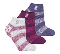 Heat Holders - 3 Paar Multipack Ladies Ankle Slipper Socken mit Gripper - Valencia EU 37 - 42