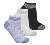 HEAT HOLDERS 3er Pack Damen Antirutsch Sneaker Socken Thermo Rutschfeste Kurz Socken für Winter (37-42, Pisa 1)
