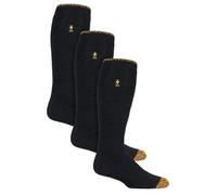 HEAT HOLDERS 3er Pack Herren Kniestrümpfe Arbeit Weiche Dick Thermo Lange Arbeitssocken Winte (39-45, Schwarz)