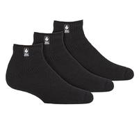 HEAT HOLDERS 3er Pack Herren Sneaker Socken Warm Thermosocken with Verstärkter Ferse und Zehen (39-45, Schwarz)