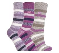 HEAT HOLDERS - 3er Pack Multipack Damen Isolierte Thermosocken für den Winter - Block Stripe EU 37 - 42