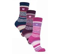 HEAT HOLDERS - 3er-Pack Multipack Damen Isolierte Thermo-Socken für den Winter - Block Twist EU 37 - 42