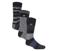 HEAT HOLDERS - 3er Pack Multipack Herren Thermosocken für den Winter - Block Stripe EU 39 - 45