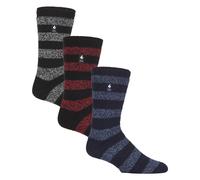 HEAT HOLDERS - 3er-Pack Multipack Herren-Thermosocken für den Winter - gestreift EU 39 - 45